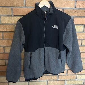 The North Face Jacket Boys Black Gray Fleece Polartec Full Zip Size Large